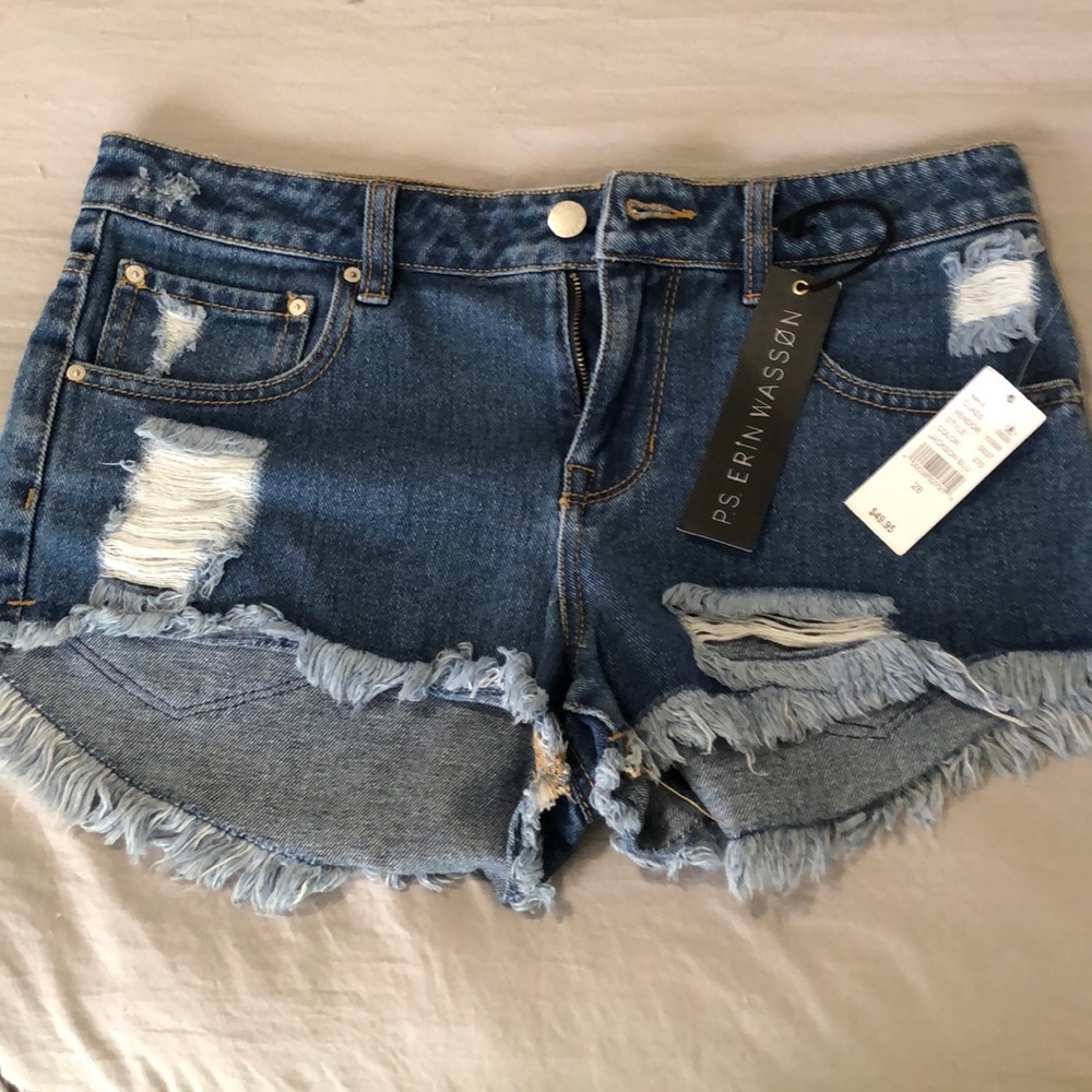 Erin Wasson denim festival short NWT